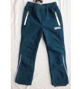 Chlapecké softshellové kalhoty Wolf zateplené fleesem modré - nohavice do gumy