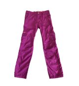 Jarní-letní plátěné kalhoty s koněm fialové